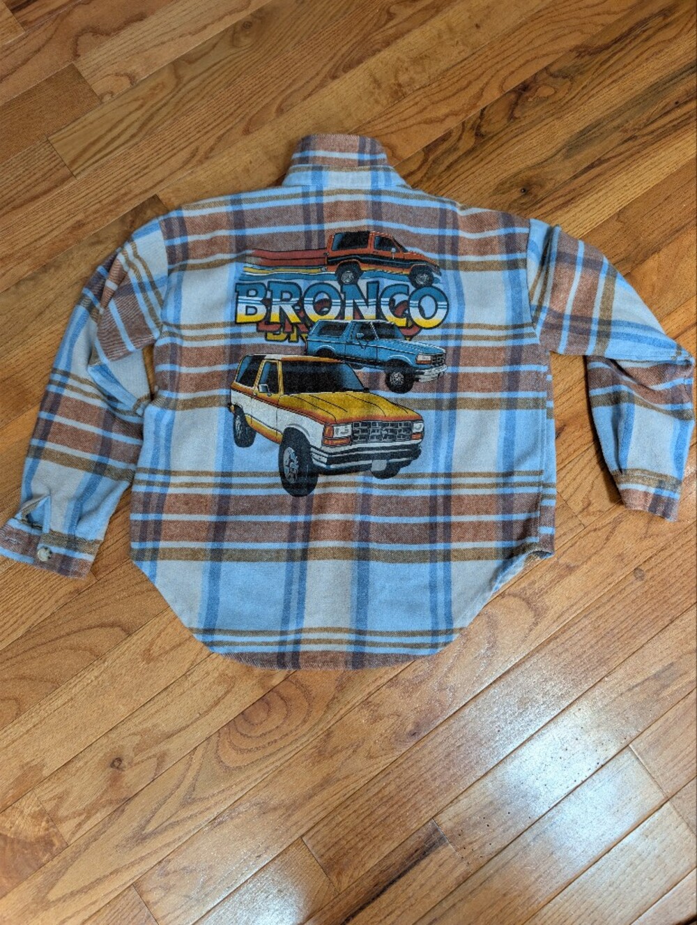 Ford Bronco Official Licensed Plaid Flannel Shacket S Fleece